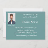 Memorial Service Invite Ring-Necked Pheasant Kaart (Achterkant)