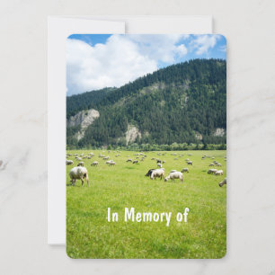 Memorial Service Invite Sheep Farming Farmer Kaart
