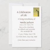 Memorial Service Invite Swallow Bird Watcher Kaart (Achterkant)