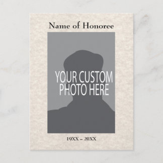 Memorial Service Memories Card met foto Briefkaart