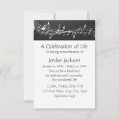 Memorial Service Merci Music Notes Personnalisées (Dos)