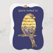 Memorial Service Musique Invitation avec Bird (Devant / Derrière)