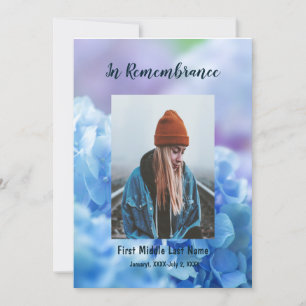 Memorial Service Nodig Hydrangea Tuinbloemen uit Kaart