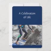 Memorial Service Nodig Wakeboard Watersport uit Kaart (Achterkant)