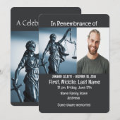 Memorial Service nodigen advocaat juridisch Kaart (Voorkant / Achterkant)