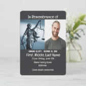 Memorial Service nodigen advocaat juridisch Kaart (Staand voorkant)