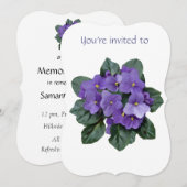 Memorial Service nodigt Afrikaans Violet Paars uit Kaart (Voorkant / Achterkant)