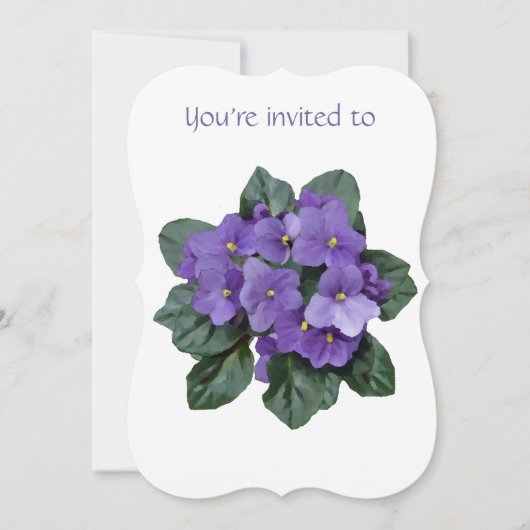 Memorial Service nodigt Afrikaans Violet Paars uit Kaart (Voorkant)