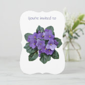 Memorial Service nodigt Afrikaans Violet Paars uit Kaart (Staand voorkant)