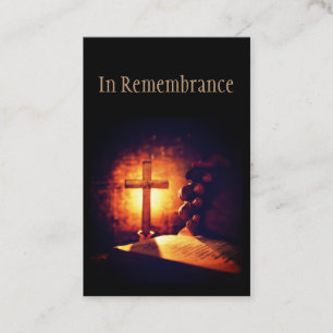Memorial Service nodigt Christelijk Bijbelkruis ui Visitekaartje