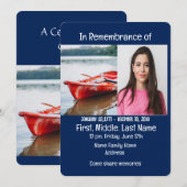 Memorial Service nodigt Figuur Skater uit Kaart (Voorkant / Achterkant)