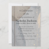 Memorial Service nodigt Granite Stone Gray Gray ui Kaart (Achterkant)