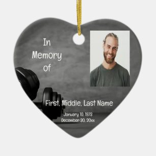 Memorial Service nodigt Gym Fitness Trainer Gewich Keramisch Ornament