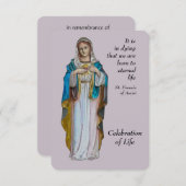 Memorial Service nodigt Maagd Maria uit om zich aa Kaart (Voorkant / Achterkant)