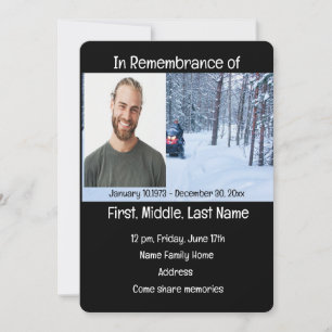 Memorial Service nodigt sneeuwmobiele wintersport  Kaart