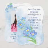 Memorial Service nodigt uit me niet te laten bloed Kaart (Voorkant / Achterkant)