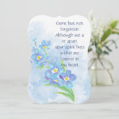 Memorial Service nodigt uit me niet te laten bloed Kaart (Staand voorkant)