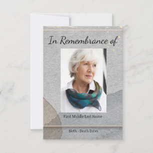 Memorial Service nodigt Waterverf uit Eenvoudige k Kaart