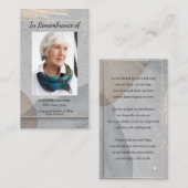 Memorial Service nodigt Waterverf uit Eenvoudige k Visitekaartje (Voorkant / Achterkant)