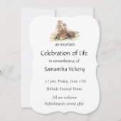 Memorial Service nodigt Waterverf zeehonden uit Kaart (Achterkant)