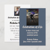 Memorial Service Noite Person Biking Cycling Kaart (Voorkant / Achterkant)