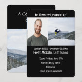 Memorial Service Noite Snow Boarding Kaart (Voorkant / Achterkant)