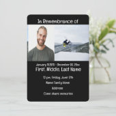 Memorial Service Noite Snow Boarding Kaart (Staand voorkant)