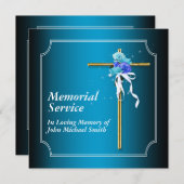 Memorial Service Notice Memory Kaart (Voorkant / Achterkant)