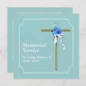 Memorial Service Notice Memory Kaart (Voorkant / Achterkant)