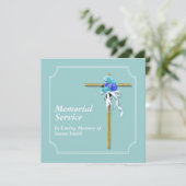 Memorial Service Notice Memory Kaart (Staand voorkant)