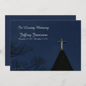 Memorial Service Oude Houten Kruis uitnodiging (Voorkant / Achterkant)