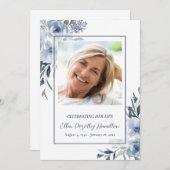 Memorial Service Photo Note Kaart (Voorkant / Achterkant)