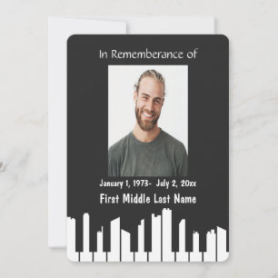 Memorial Service Piano Musician Cityscape Kaart
