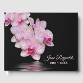 Memorial Service Pink Orchids Water Reflection  Gastenboek (Voorkant)