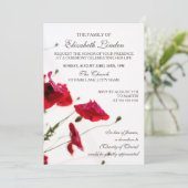 Memorial Service | Rode papaver Kaart (Staand voorkant)