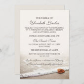 Memorial Service | Schuif op het strand Kaart (Voorkant / Achterkant)