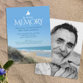 Memorial service strand uitvaart uitnodigingen