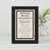 Memorial Service Uitnodiging Aankondiging Sjabloon (Staand voorkant)