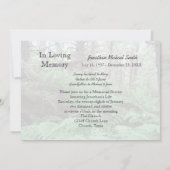 Memorial Service uitnodiging - Vreedzame uitnodigi (Achterkant)