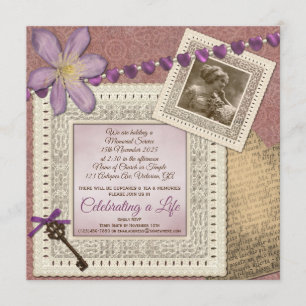 Memorial Service Victoriaans paper Foto Kaart