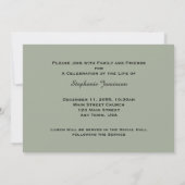 Memorial Service Viering van het leven Geel Bloem Kaart (Achterkant)