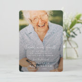 Memorial Simple Forever in ons hart Foto Bedankkaart (Staand voorkant)
