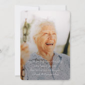 Memorial Simple Forever in ons hart Foto Bedankkaart (Achterkant)