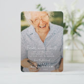 Memorial Simple Forever in ons hart Foto Bedankkaart (Staand voorkant)