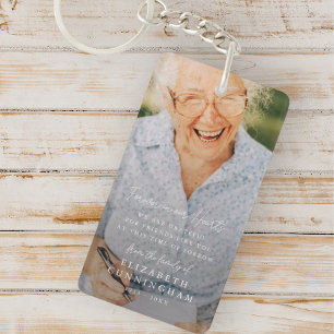 Memorial Simple Forever in ons hart Foto Sleutelhanger