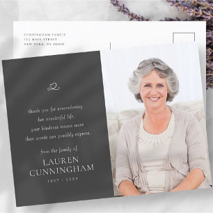 Memorial Simple Minimalist Modern Foto Briefkaart