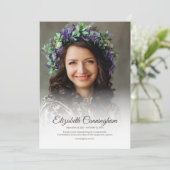 Memorial Simple Modern Classic Photo Bedankkaart (Staand voorkant)