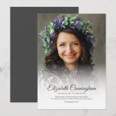 Memorial Simple Modern Classic Photo Bedankkaart (Voorkant / Achterkant)