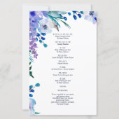 Memorial Soft Blue Floral begrafenisprogramma (Achterkant)