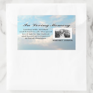 Memorial Sticker met bericht - Foto toevoegen